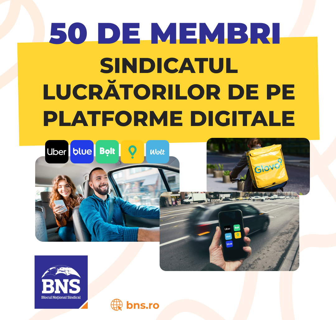 Sindicatul Lucrătorilor de pe Platforme Digitale sărbătorește atingerea bornei de 50 de membri