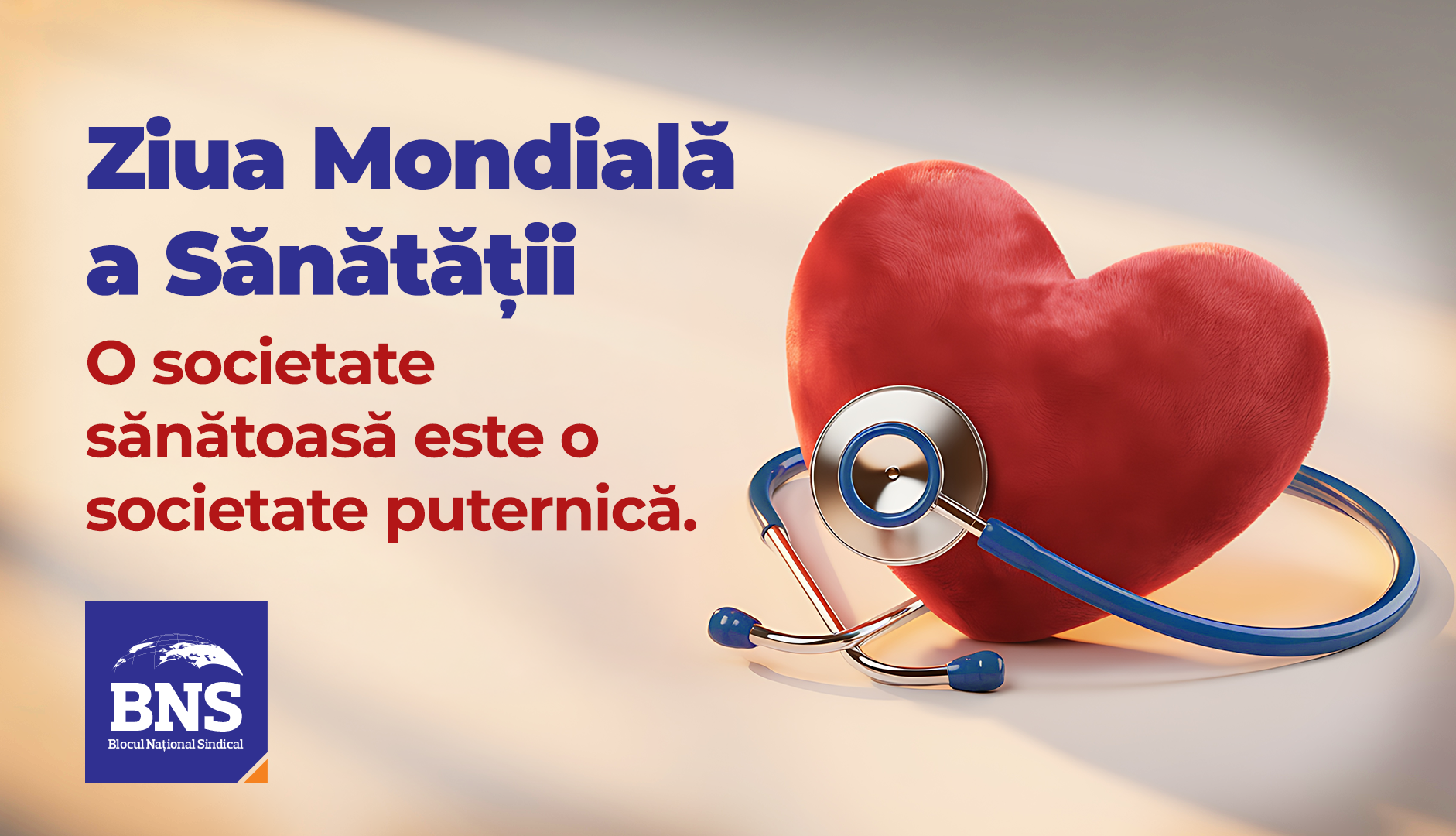 Mesajul BNS de Ziua Mondială a Sănătății. O societate sănătoasă este o societate puternică!